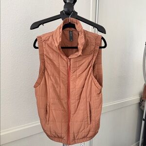 Women's Quilted Vest in Rust by Zara